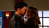 Days of Our Lives' Alex and Stephanie kissing. | Image Source: Peacock